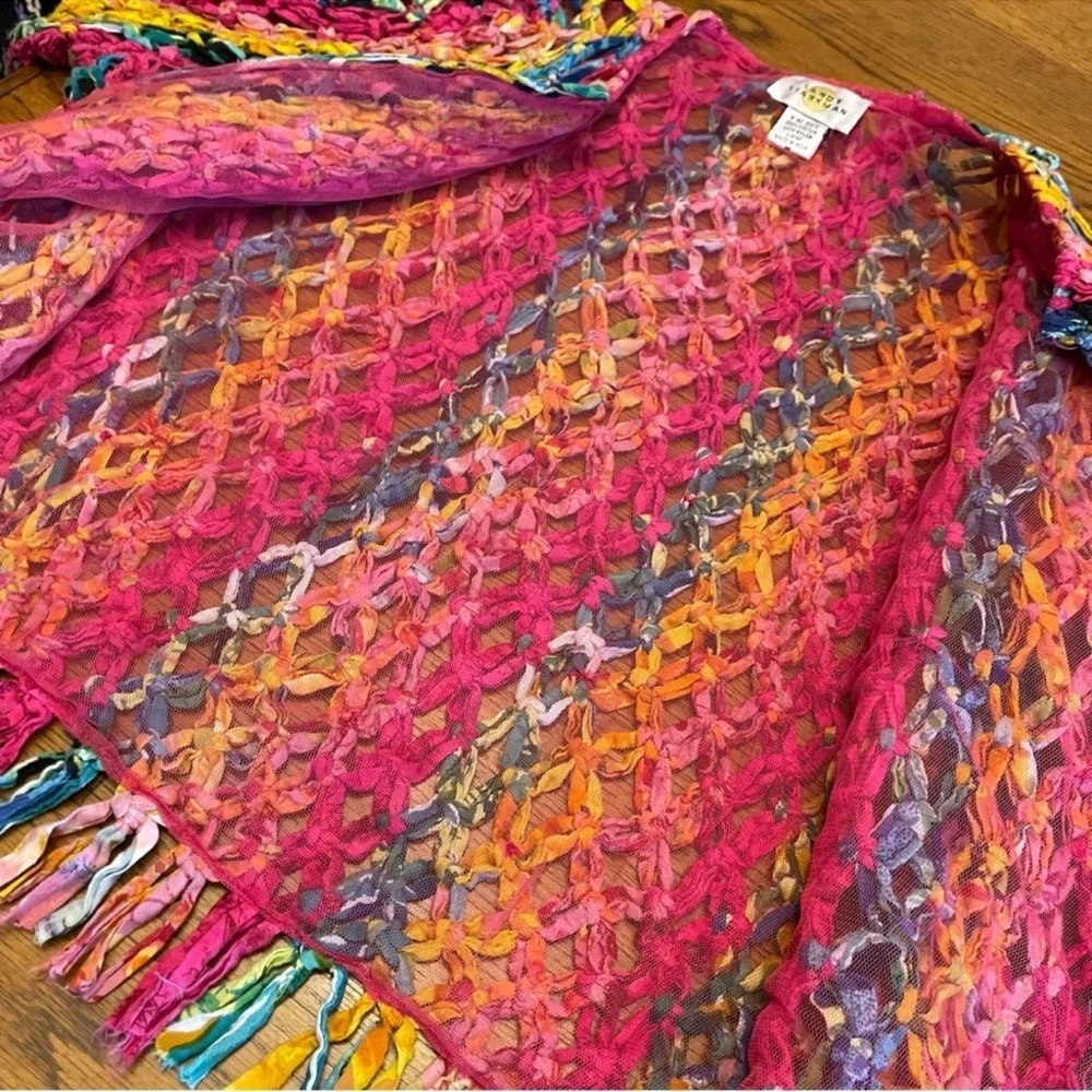 Sandy Starkman Colorful Open-Front Cardigan - Picture 9 of 10